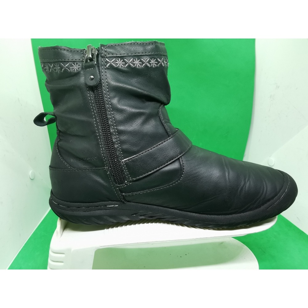 JBU By Jambu Dottie Water Resistant Black Ankle Boots Side Zip Size 9 M - Picture 6 of 16